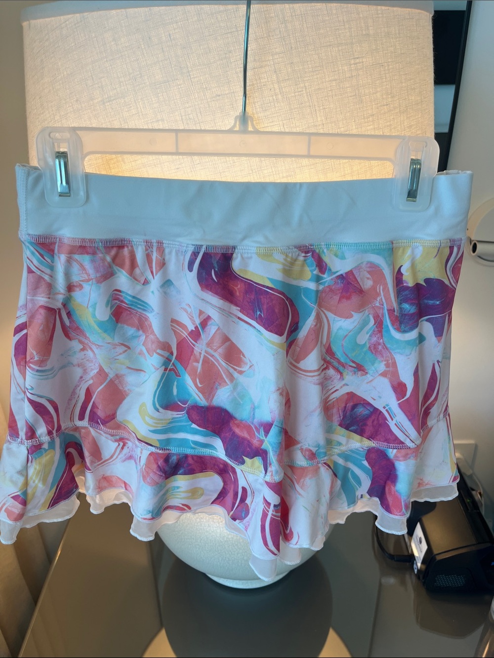 Women’s White Multicolor Ruffle Skirt sofibella